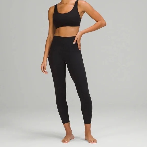 Lululemon Instill High-Rise Tight 25" Black Leggings Crop Pants Ankle 4 Small - Picture 2 of 6